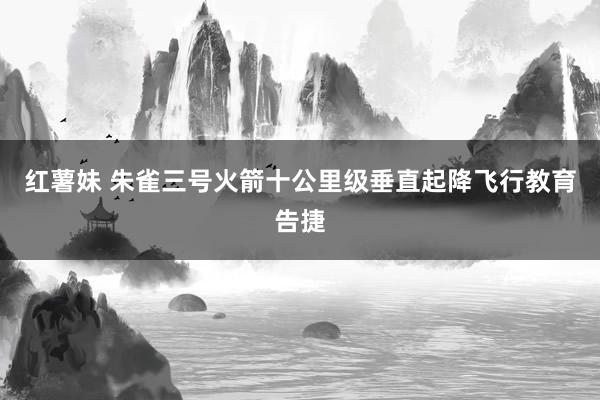 红薯妹 朱雀三号火箭十公里级垂直起降飞行教育告捷